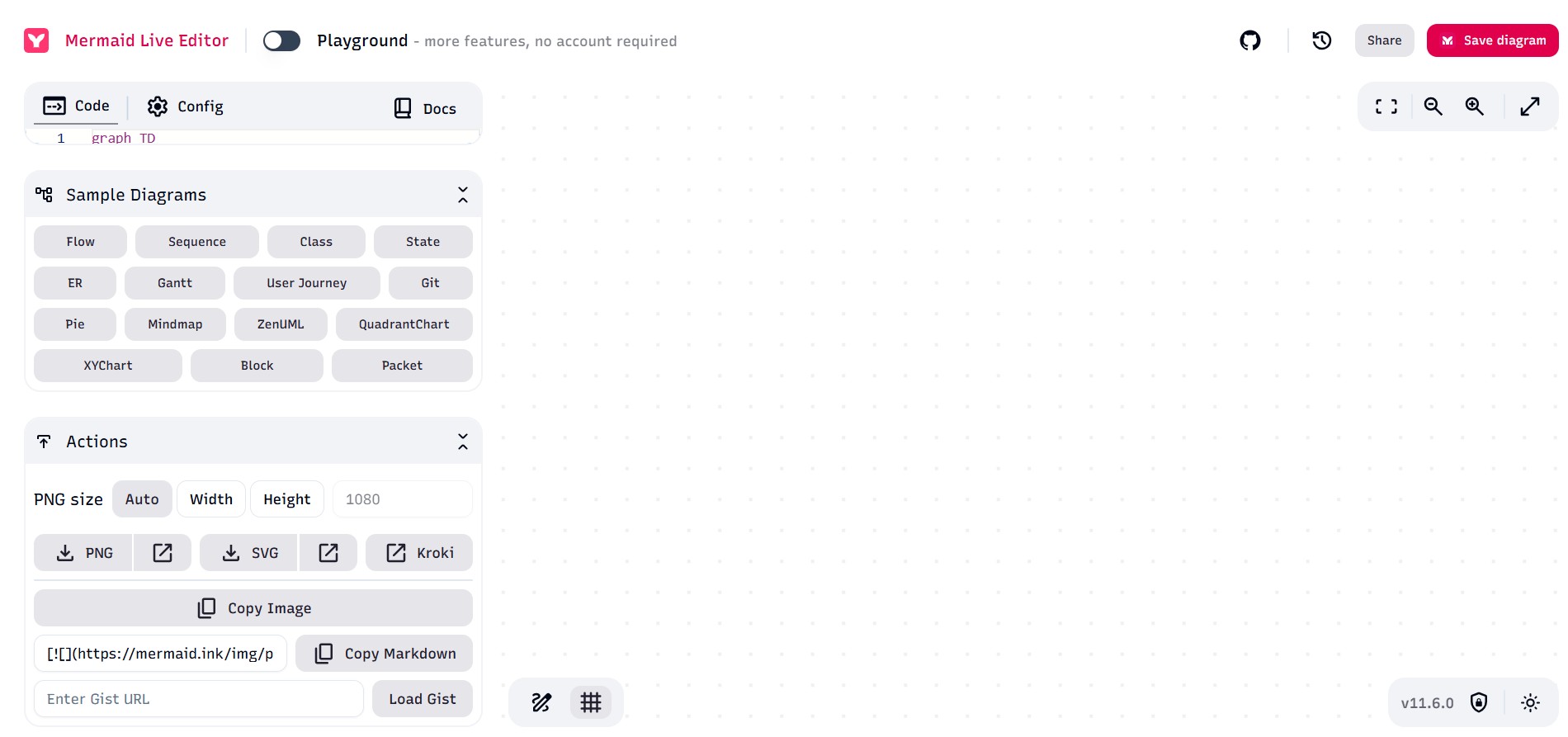 mermaid editing interface
