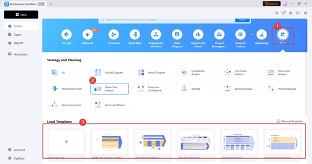 edrawmax editing interface